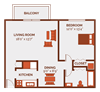 one bedroom apartment floor plan